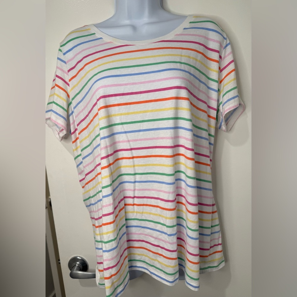 St. John's Bay Multicolor Striped Tee size XXL